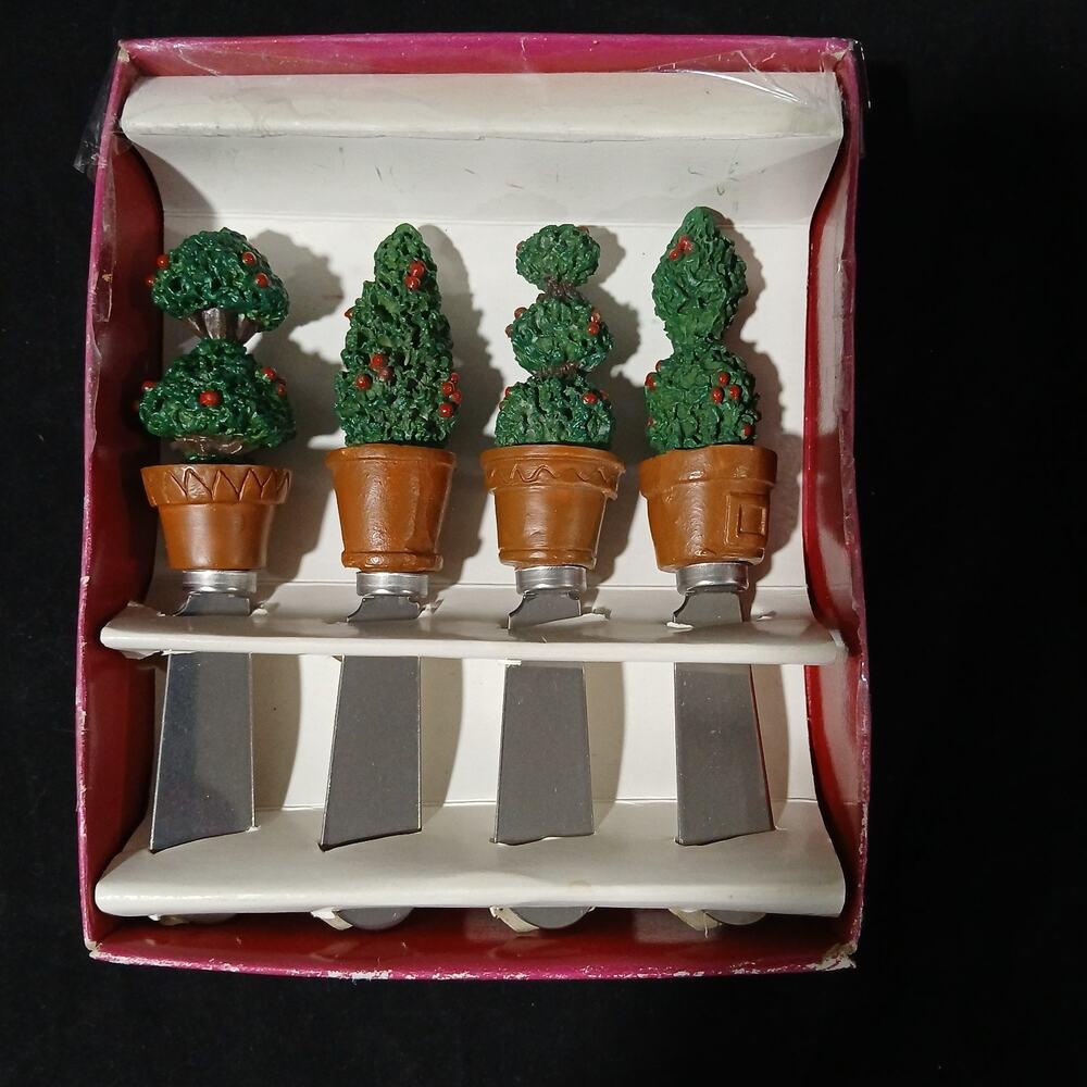Spreadables Gourmet Spreaders By Cardinal Inc Cir 1990's Topiary Shape Set Of...